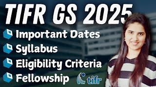 TIFR 2025  TIFR application form 2025  TIFR GS 2025 exam SyllabusOfficial websiteTIFR chemistry [upl. by Abigael]