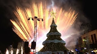 Christmas Tree Lighting From Byblos Jbeil Lebanon 20221208  إضاءة شجرة الميلاد في جبيل [upl. by Nedroj]