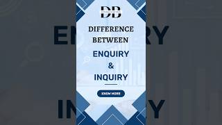 Difference Between Enquiry and Inquiry  Enquiries vs Inquiries Know the Difference [upl. by Hannad610]