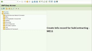 How to create subcontracting Purchase info record in SAP MM  SC video 3 [upl. by Lunn322]