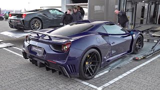 1 of 1 Novitec Ferrari 488 NLargo Full Carbon Bodykit Cold Engine Start Up Revs Overview [upl. by Loos]