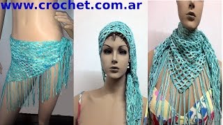 Cómo Tejer BufandaChalina a CrochetTutorial Paso a PasoHow To Crochet Scarf Tutorial [upl. by Eob]