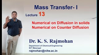 Mass TransferI L13 Numerical on Diffusion in solids Counter diffusion [upl. by Vey]