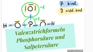 Valenzstrichformeln von Phosphorsäure und Salpetersäure lewisformel schwefelsäure salpetersäure [upl. by Etyak]