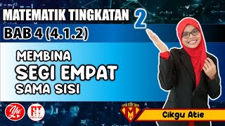 412 MEMBINA SEGI EMPAT SAMA DI BERI PANJANG SISI BAB 4 POLIGON MATEMATIK TINGKATAN 2 AYU [upl. by Nyrret]