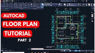 How to draw a perfect floor plan in AutoCAD  PART 2 [upl. by Russom]