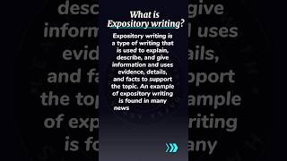 What is Expository writing english learn expository expositorywriting expositoryessay [upl. by Ilrac]