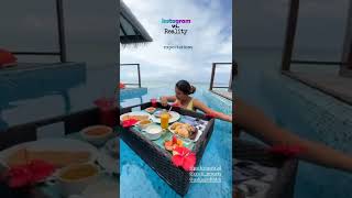 Expectation vs Reality  Aishwarya Mohanraj Maldives Honeymoon shorts [upl. by Pippy]