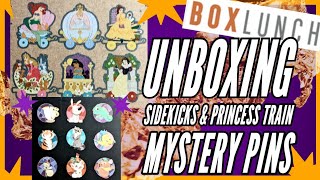 UNBOXING Disney Sidekicks amp Princess Train Car mystery pins ✨ boxlunch disneypins [upl. by Yllen]