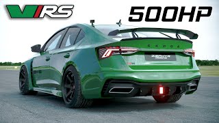 500HP SKODA HYPER OCTAVIA VRS Modified Concept DRAG RACE 14 Mile  Zephyr Designz [upl. by Lani223]