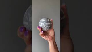 Brachiopod Fossil Sphere Time Shell Gray Limestone Crystal Ball [upl. by Madora]