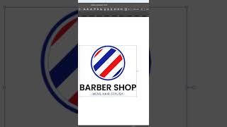 Cómo hacer un logo Minimalista en Adobe Illustrator  Barber Shop [upl. by Ayikan]