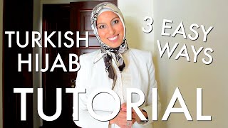 Beautiful Turkish Hijab Style 3 Ways Tutorial  Haute Hijab [upl. by Garrity]