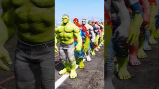 GTA V SUPERHEROES vs MCU HULKS  Battle for the Strongest 💥 gta5 shorts [upl. by Hecht]