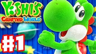 Yoshis Crafted World  Gameplay Walkthrough Part 1  Sunshine Station Yarrctopus Docks [upl. by Annoved]