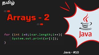 Arrays in Java  Part 2  Tamil [upl. by Vizza]