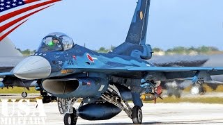 航空自衛隊 F2戦闘機のアメリカ遠征演習グアム  Mitsubishi F2 Japanese Fighter Jets Maintenance amp Fly [upl. by Natica]