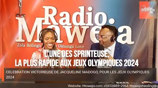 🇨🇦JACQUELINE MADOGO LUNE DES SPRINTEUSE LA PLUS RAPIDE DES JEUX OLYMPIQUES 2024🇲🇫 CELEBRATION [upl. by Drugge]