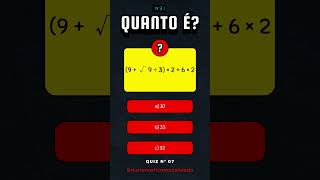 Quiz de Matemática 07 [upl. by Eixid]