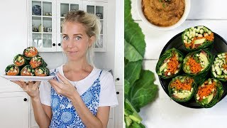 Raw Vegan Collard Wraps HOWTO [upl. by Hubert638]