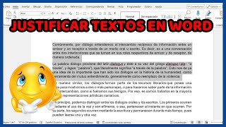 📝Cómo JUSTIFICAR TEXTO en WORD Fácil y Rápido 2024 3 FORMAS DE JUSTIFICAR TEXTO EN WORD [upl. by Derdlim239]