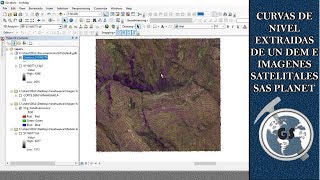 Curvas de Nivel extraidas de un DEM e Imagen Satelital SAS Planet [upl. by Eyr]