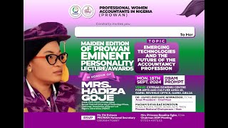 MAIDEN EDITION OF PROWAN EMINENT PERSONALITY LECTUREAWARDS  PROWAN [upl. by Fairfield441]