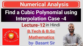 Find a Cubic Polynomial using Interpolation with equal intervals Case 4  Numerical Analysis [upl. by Htebazila]