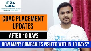 Companies visited CDAC within 10 Days of Placement Session  CDAC Placement Updates  CDAC ACTS Pune [upl. by Adarbil]