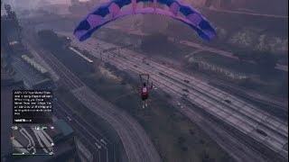 GTA 5 Online When The Buzzard Attack Chopper cuts your bros parachute off shorts GTAOnlineshorts [upl. by Yreffeg]