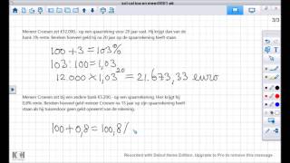Wiskunde Hoe werkt rente op rente [upl. by Einafets]