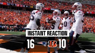 INSTANT REACTION Patriots stun Bengals with 1610 upset win in Week 1 [upl. by Garnett571]