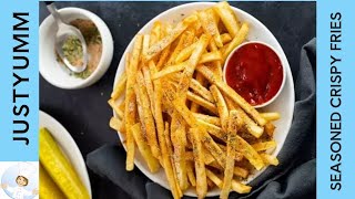 SEASONED CRISPY FRIESJUSTYUMM [upl. by Anatole]