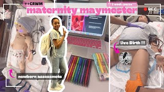 2 WEEK Maymester 🩺🤰🏽 GRWM  maternal  neonatal  sims lab  and more [upl. by Gnim]