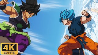 Goku Turns Super Saiyan Blue  Dragon Ball Super Broly 4K 60FPS [upl. by Aneelahs]