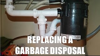 Replacing a broken Garbage Disposal leaking from the housing  Badger 5 to a Badger 100 [upl. by Hamlin122]