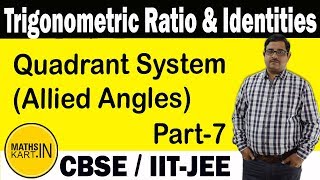 Problems on Quadrant System  Trigonometric Ratio amp Identities  PART7  Class11 CBSEJEE [upl. by Reld]