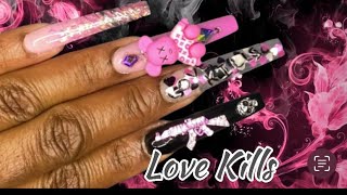 AntiValentines Nail Collab fyp nailart valentinesday [upl. by Aiki420]