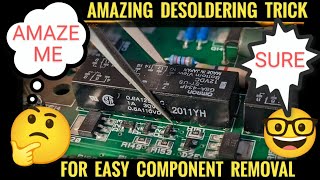 Desoldering Made Easy  Amazing Trick  Soldering Tutorial [upl. by Othilia602]