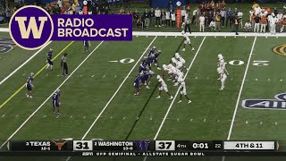 Washington Radio broadcast of the Sugar Bowl Ending  2023 College Football [upl. by Droffilc]