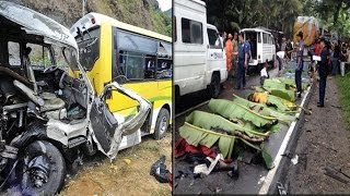 At least 19 dead in multiplevehicle collision in the Philippines [upl. by Halil]