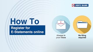 How To Register for EStatements online  HDFC Bank [upl. by Siram230]