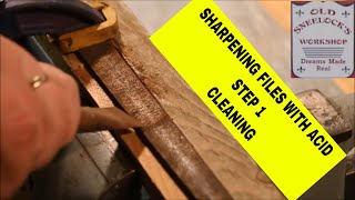 SHARPENING FILES WITH ACID  STEP 1  CLEANING [upl. by Sanjay]