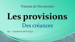 la provision pour dépréciation des créances [upl. by Him]