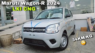 Wagon R cng base model 2024  देश की सबसे ज्यादा बिकने वाली Car  Wagon R LXi cng 2024 model [upl. by Nivanod]