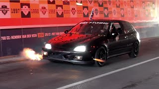 BEST OF Honda Civic SOUNDS Compilation Flames Accelerations Revs Burnouts [upl. by Namien]