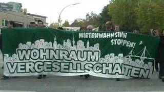 Mietenwahnsinn Stoppen Hamburg Protest [upl. by Ulick]