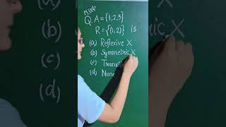 TRANSITIVE RELATION IMPORTANT QUESTION class12th maths class12th relationsandfunctionssolutions [upl. by Leizar]