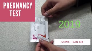 Super Easy Pregnancy Test Using iCan Kit Home Made  HD  2020 [upl. by Niven]