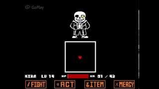 Undertale Sans boss fight  Genocide Run [upl. by Zealand]